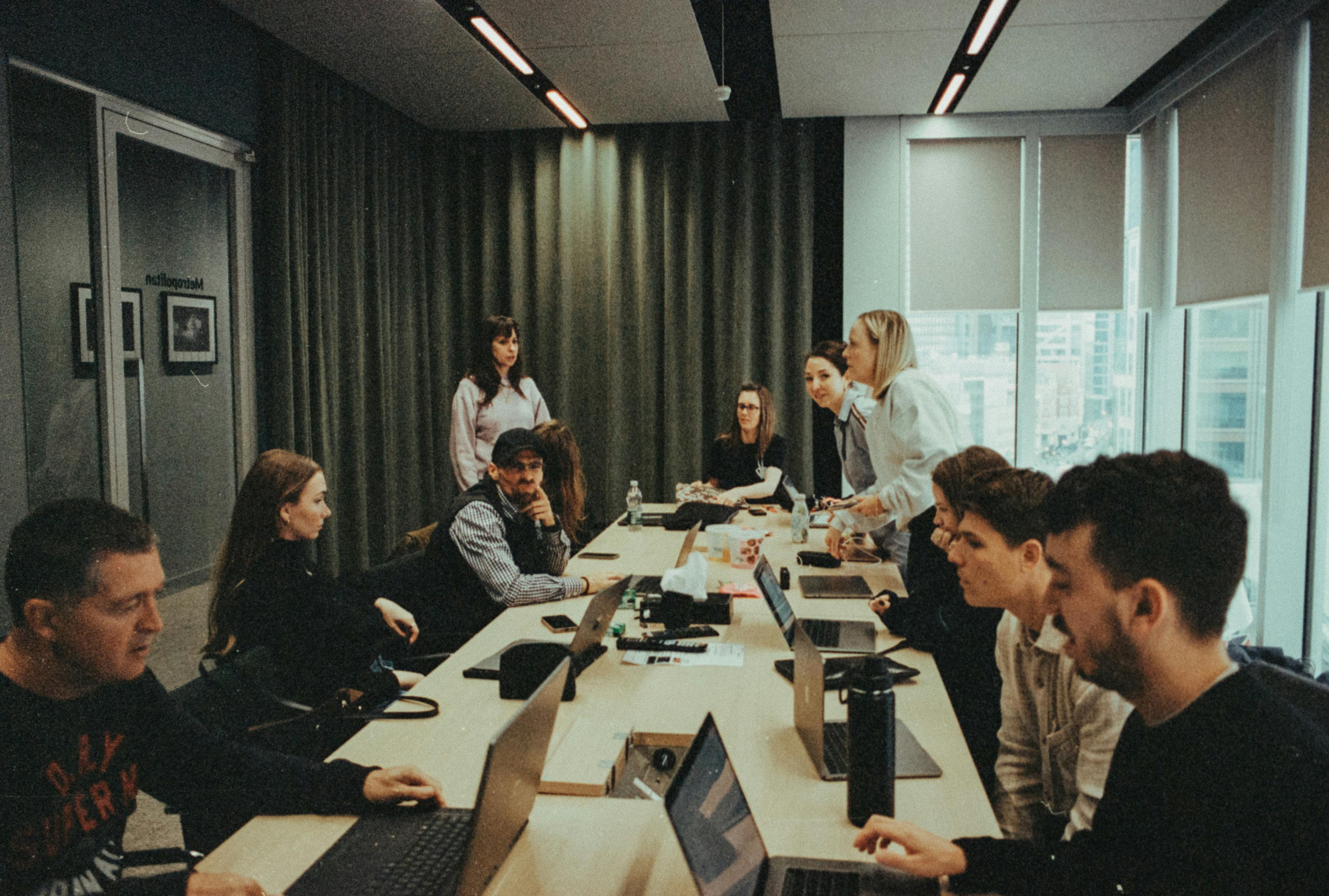 Straticom team in a collaborative workshop.